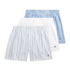 NIB POLO RALPH LAUREN MENS 3 PK Classic Fit Woven Boxers~SZ 2XL~M